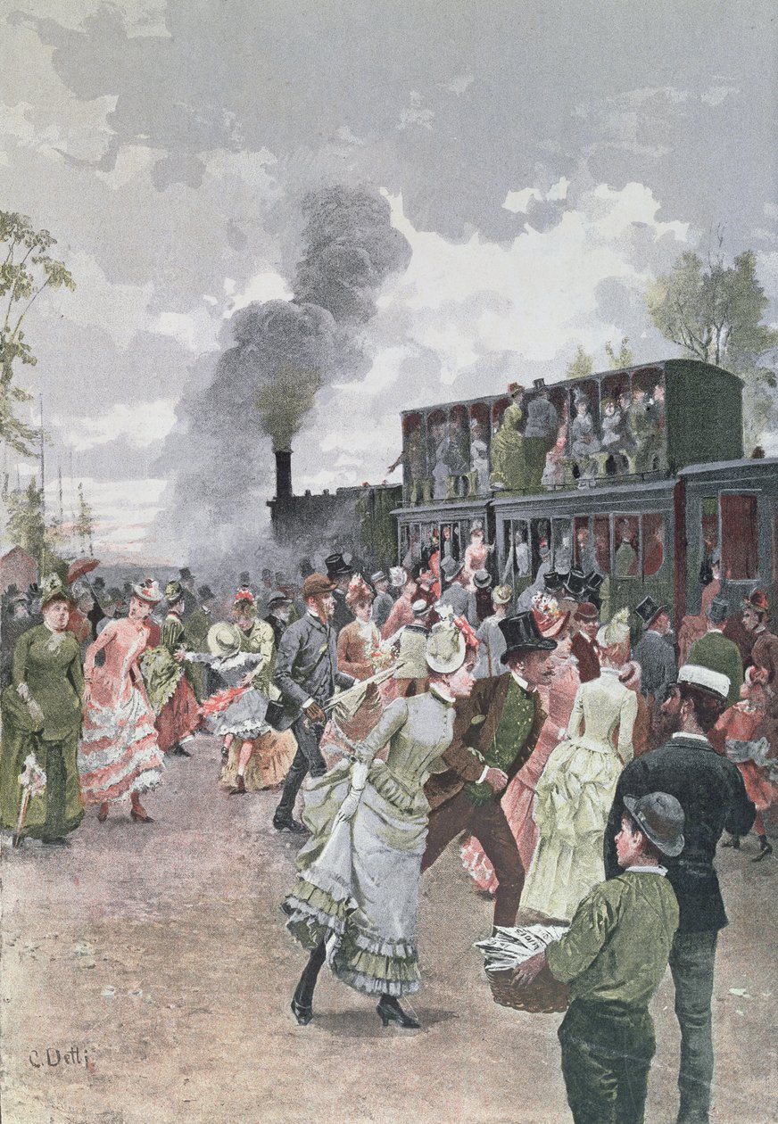 द संडे ट्रेन, 1885 द्वारा सीज़र अगस्टे डेटी