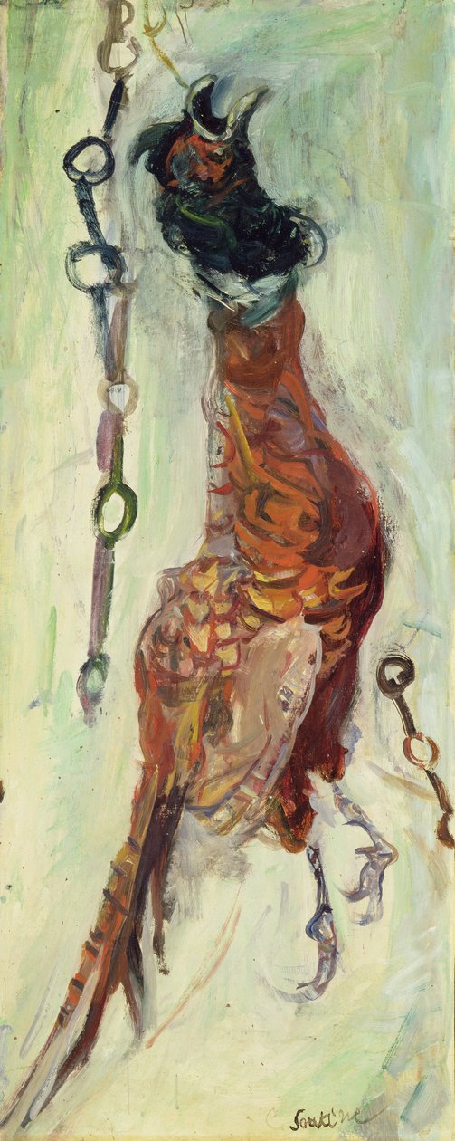 हैंगिंग तीतर, c.1925-30 (कैनवास पर तेल) द्वारा चैम सौतन