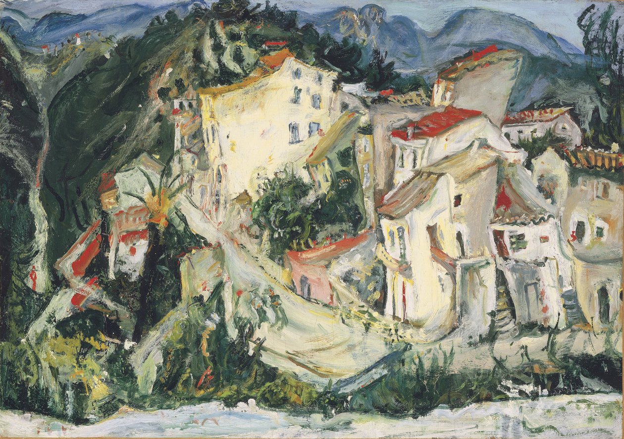 Cagnes पर लैंडस्केप; Cagnes की लैंडस्केप, c.1924-1925 द्वारा चैम सौतन