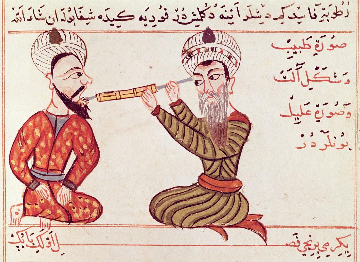 दाँत दर्द, 1466 के लिए सुश्री सुपर टरक 693 fol.28v गर्भाशय द्वारा चराफ एड दीन