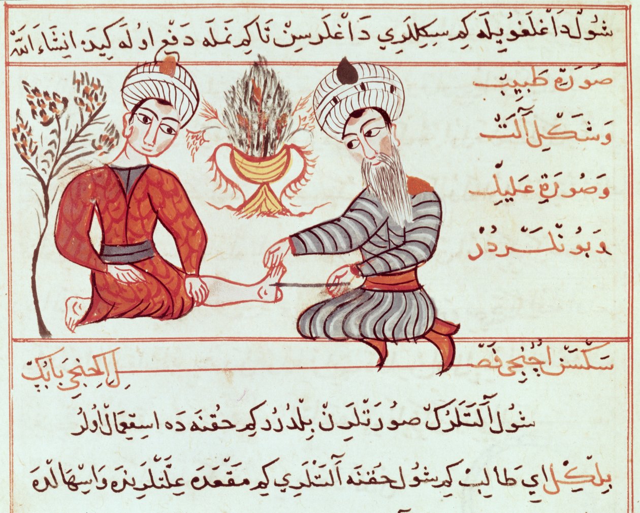 मिस सुपर टरक 693 fol.125 फोड़े और मौसा का उपचार, 1466 द्वारा चराफ एड दीन