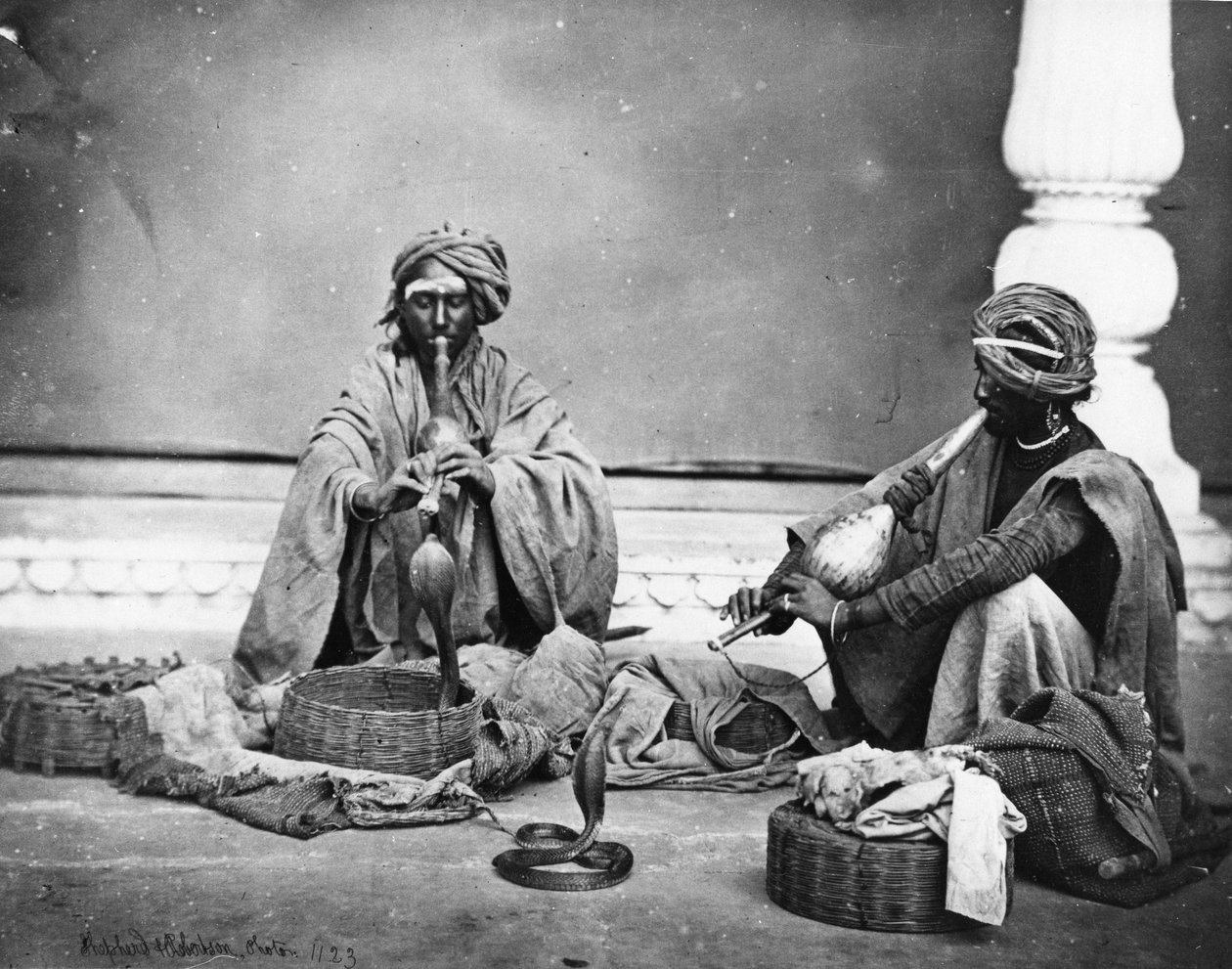 स्नेक चार्मर्स, c.1863 द्वारा चार्ल्स रॉबर्टसन