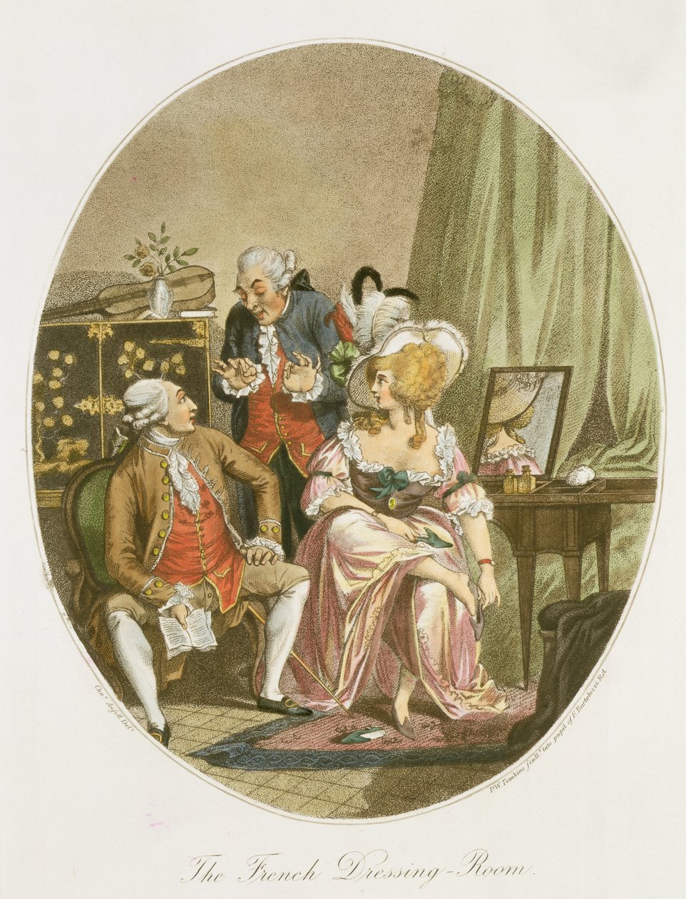 PW ड्रेसिंग (1760-1840) (एक्वाटिंट) द्वारा उत्कीर्ण फ्रेंच ड्रेसिंग रूम (64848, 64849 और 64850 देखें) द्वारा चार्ल्स अंसेल
