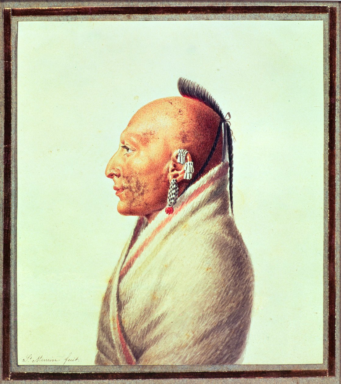 इंडियन ऑफ़ द लिटिल ओसेज, c.1807 द्वारा चार्ल्स बाल्त्झार जुलिएन फेवरेट डे सेंट मीमिन