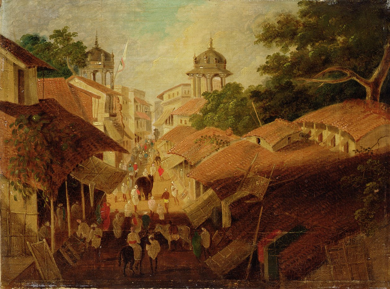 पटना में स्ट्रीट, c.1825 द्वारा चार्ल्स डी ओली