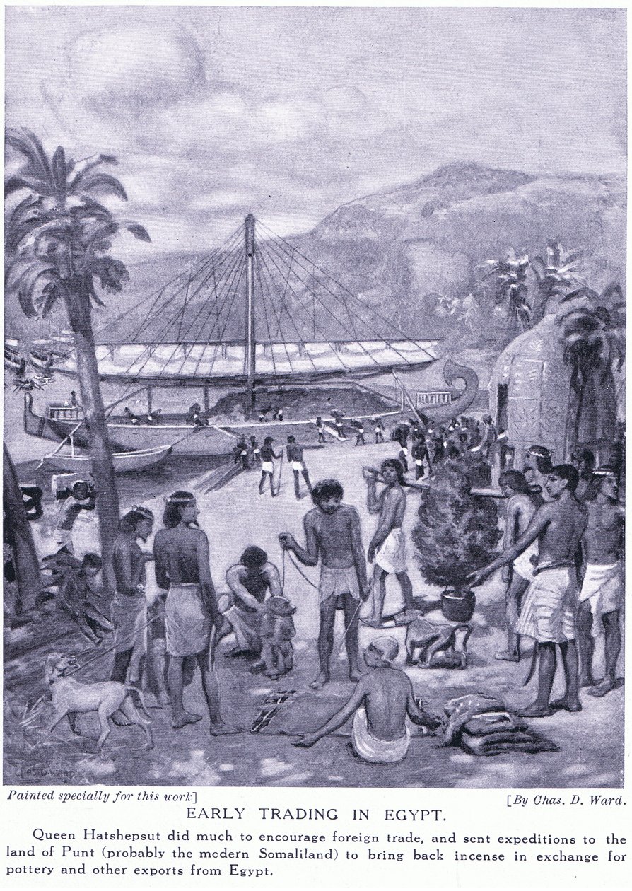 मिस्र में प्रारंभिक व्यापार, c.1920 द्वारा चार्ल्स डैनियल वार्ड