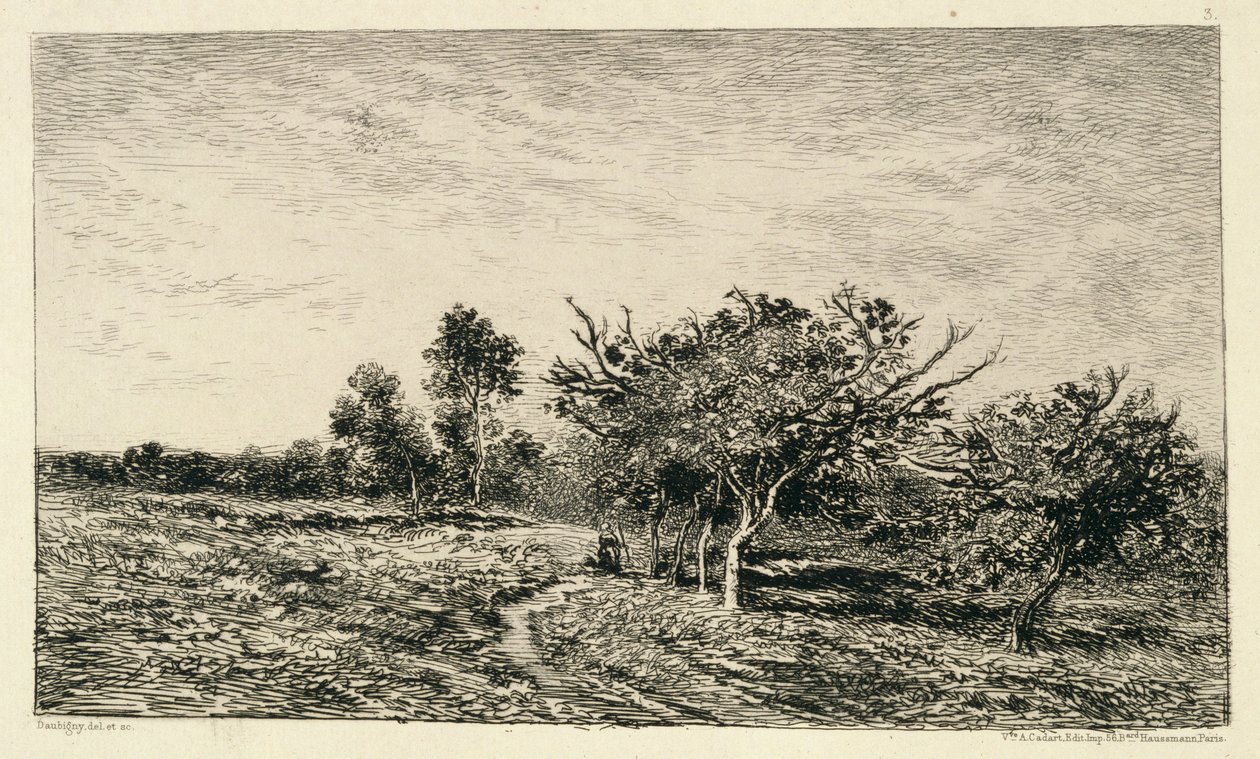एपर्स ट्रीज़ ऑन अवियर्स (पोमियर्स ए अवियर्स), 1877 द्वारा चार्ल्स फ्रेंकोइस डबगें