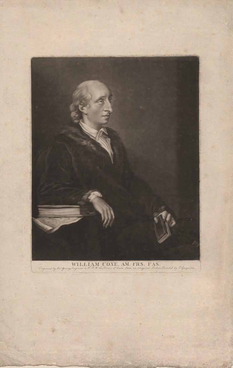 विलियम कॉक्स, जॉन यंग (1755-1825), c.1785 (mezzotint) द्वारा उत्कीर्ण द्वारा चार्ल्स ग्रिग्नेशन