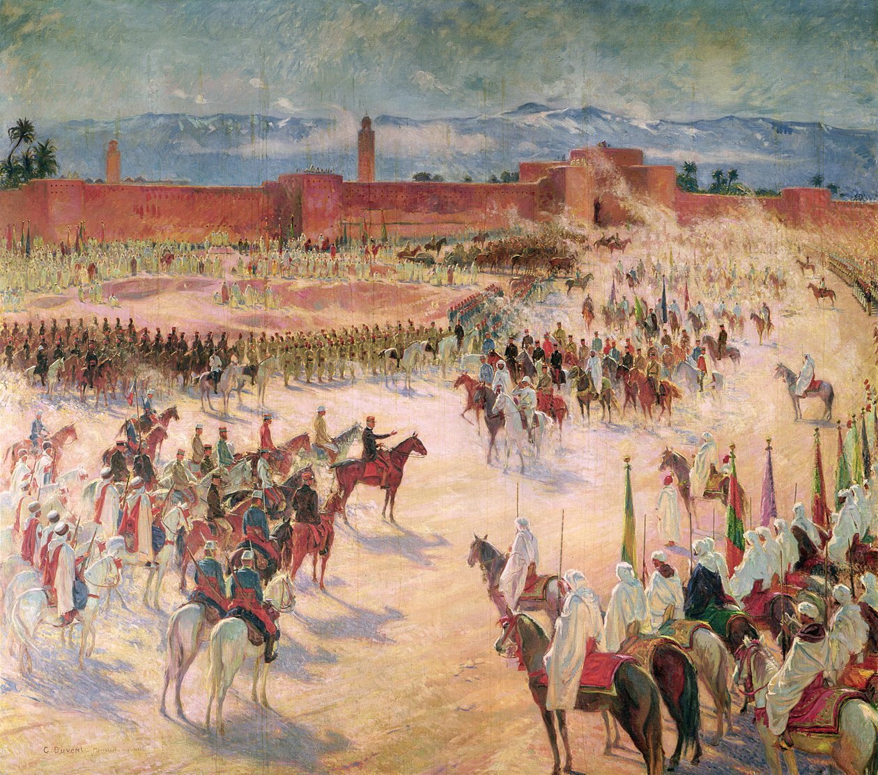 1912, 1915 में जनरल लेयूटी (1854-1934) और जनरल मंगिन (1862-1925) का मार्काकेश द्वारा चार्ल्स जूल्स डवेंट