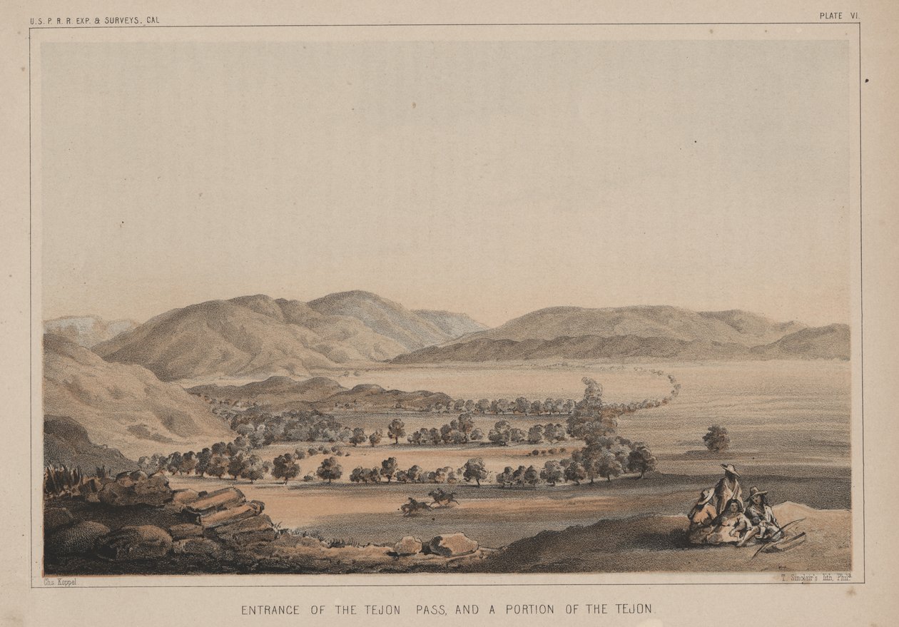 तेजोन दर्रा और तेजोन के एक हिस्से में प्रवेश, 1856 द्वारा चार्ल्स कोप्पल
