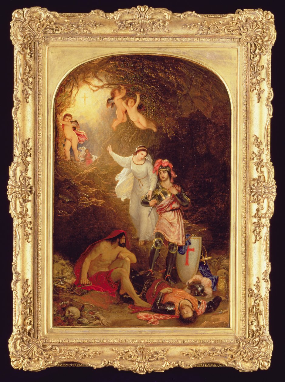 देसपायर की गुफा से रेड क्रॉस नाइट को उना पहुंचाना, c.1830 द्वारा चार्ल्स लॉक ईस्टलेक