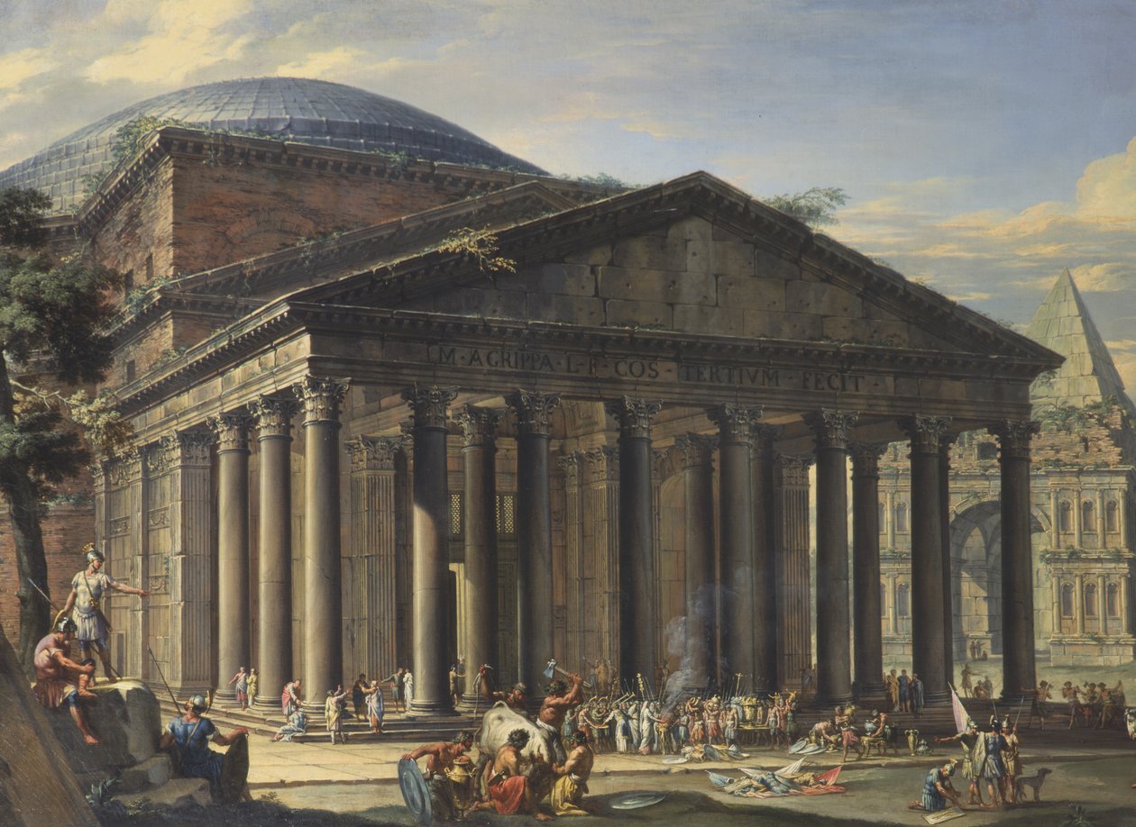 रोमन स्मारकों और Pantheon द्वारा चार्ल्स लुइस क्लेरिसेउ