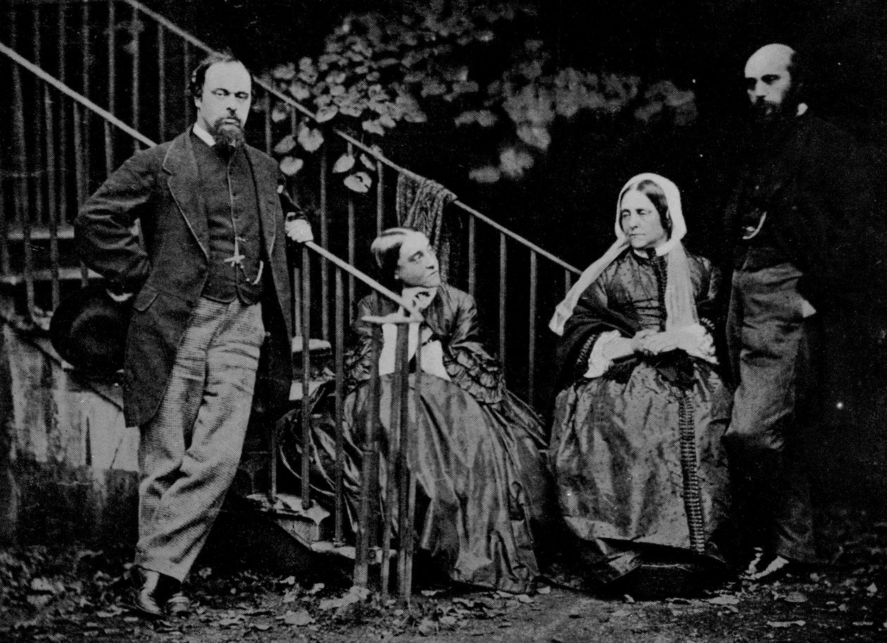 1864 में रोसेटी परिवार का चित्रण द्वारा चार्ल्स लुत्विज डोड्सन