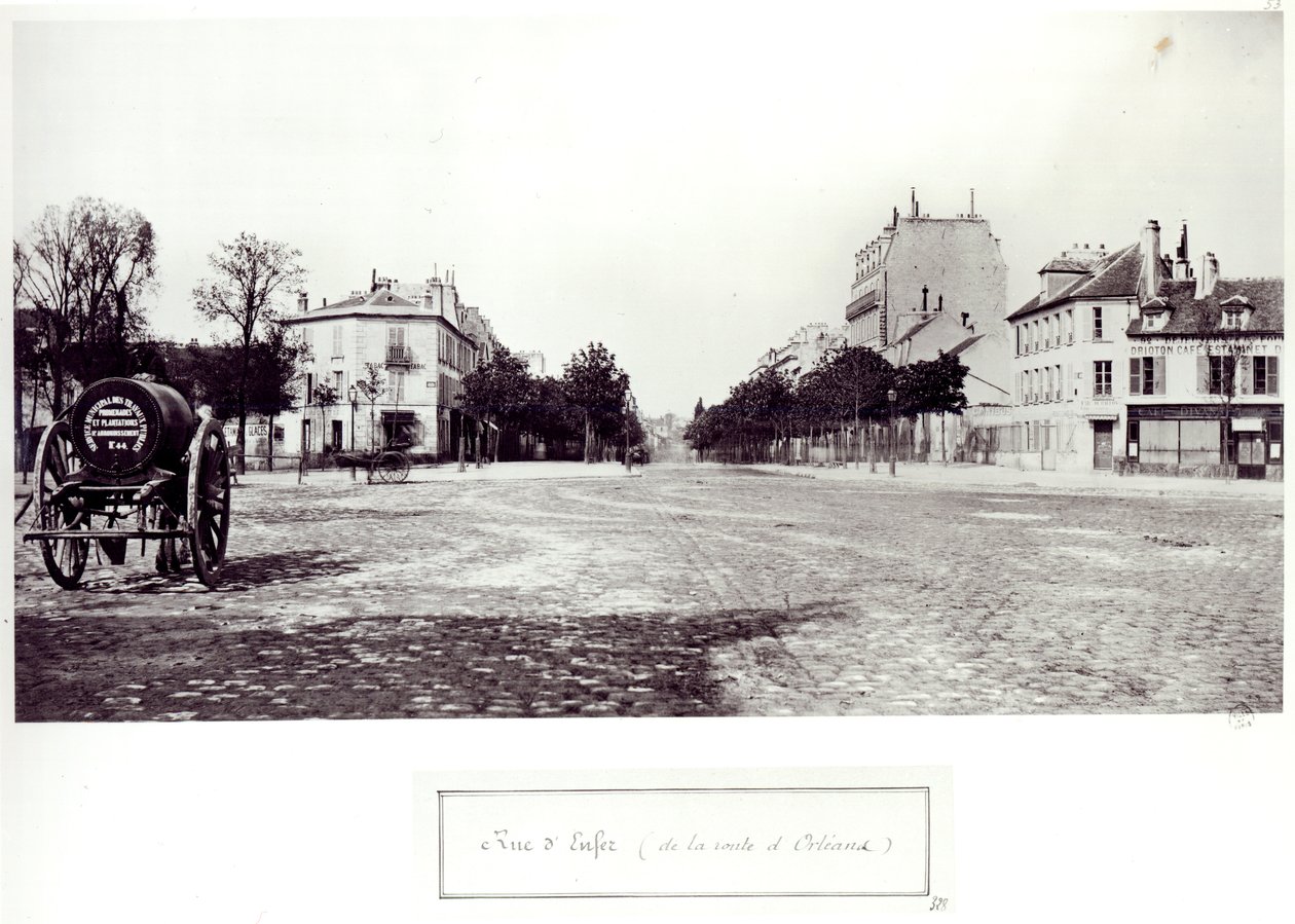Rue d&39;Enfer, Orleans, Paris, 1858-78 तक सड़क से द्वारा चार्ल्स मारविल
