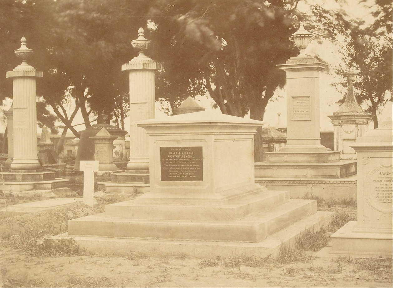 ब्रिटिश सेना के एडजुटेंट जनरल, कर्नल चार्ल्स चेस्टर का मकबरा द्वारा चार्ल्स मोरविया