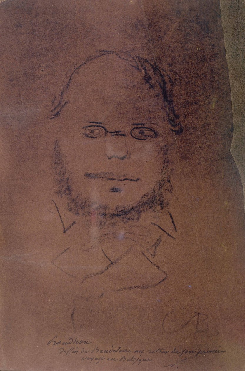 पियरे जोसेफ प्राउड&39;होन (1809-85) 1865 (कागज पर लकड़ी का कोयला) द्वारा चार्ल्स-पियरे बॉडेलेयर