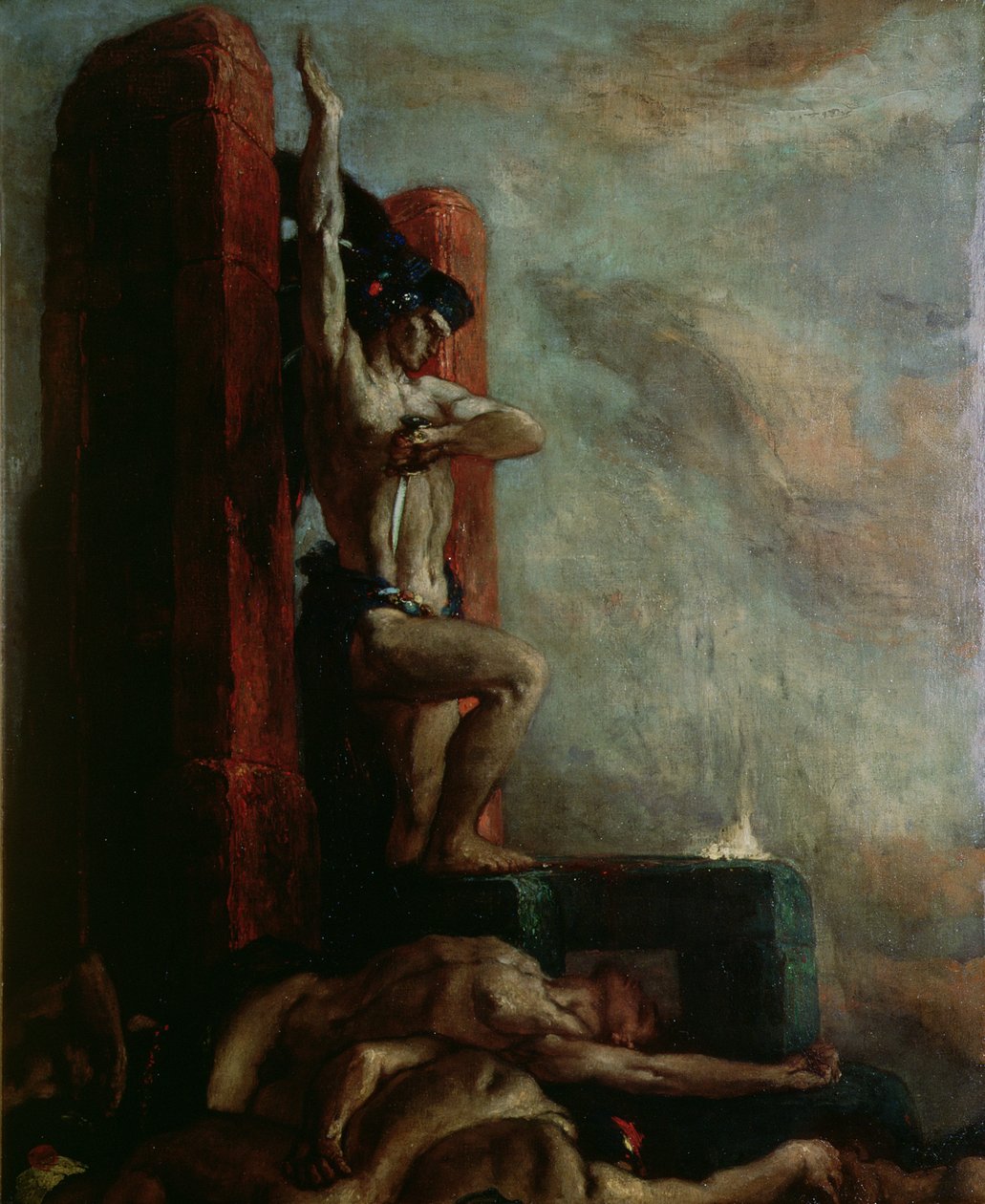 द डेथ ऑफ़ मोंटेज़ुमा (1466-1520), c.1924 द्वारा चार्ल्स रिकेट्स