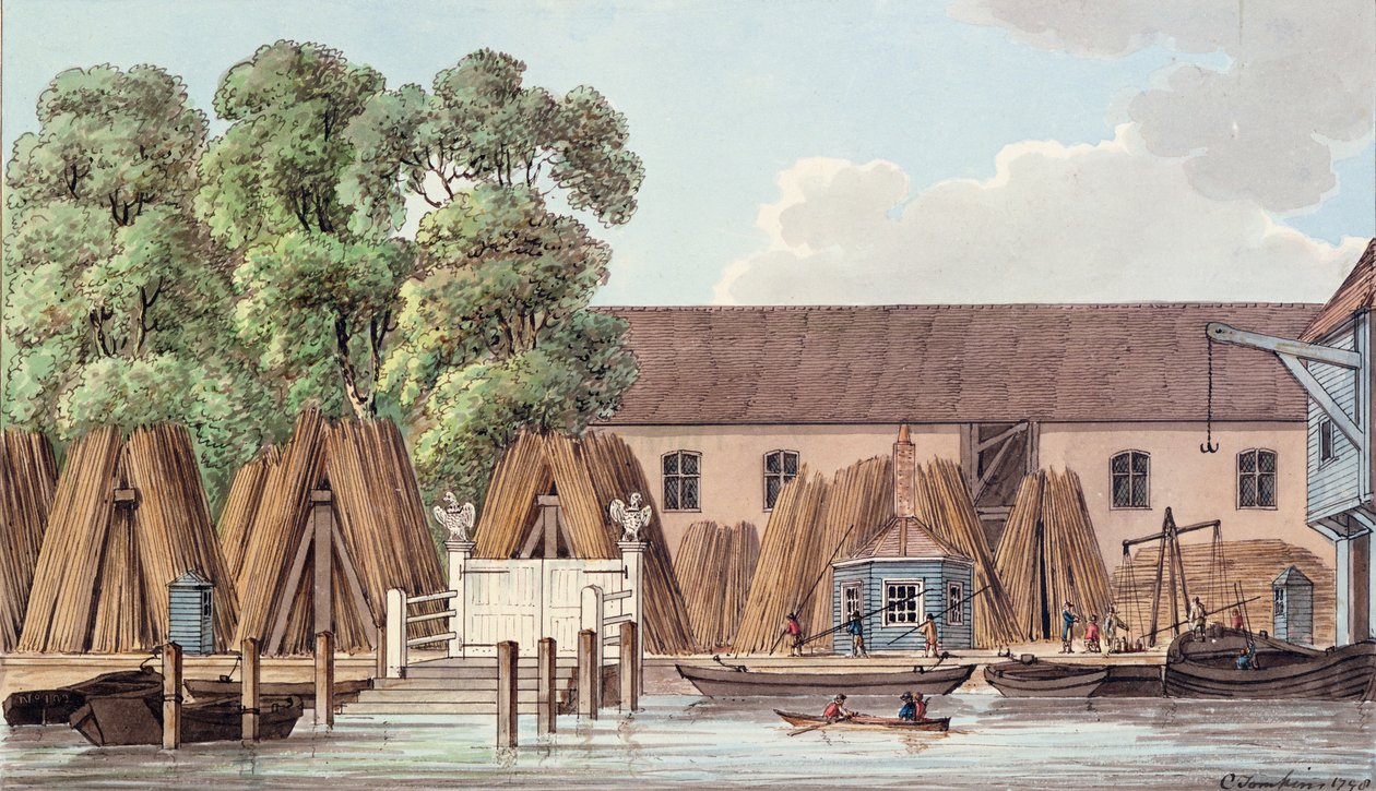 द ओल्ड स्टील यार्ड, 1798 द्वारा चार्ल्स टोमकिन्स