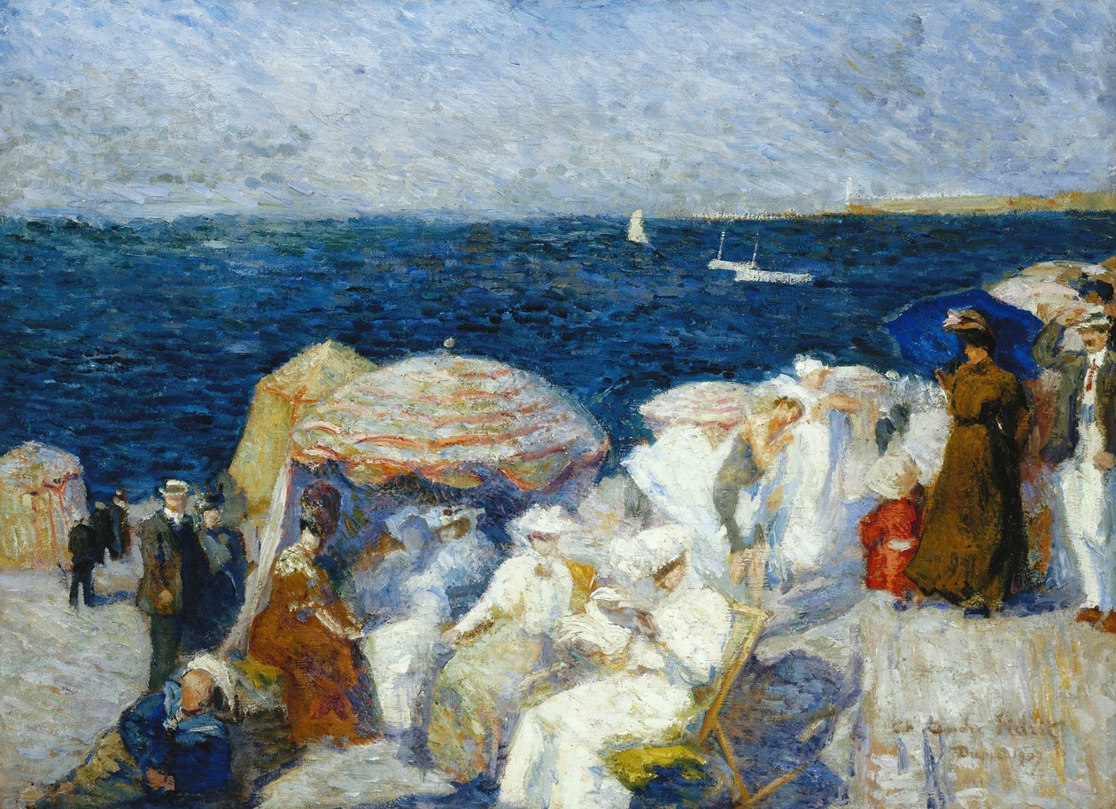 समुद्र तट पर, Dieppe; ऑन द बीच, डाइपे, 1907 द्वारा चार्ल्स आंद्रे फ़्रिडिट