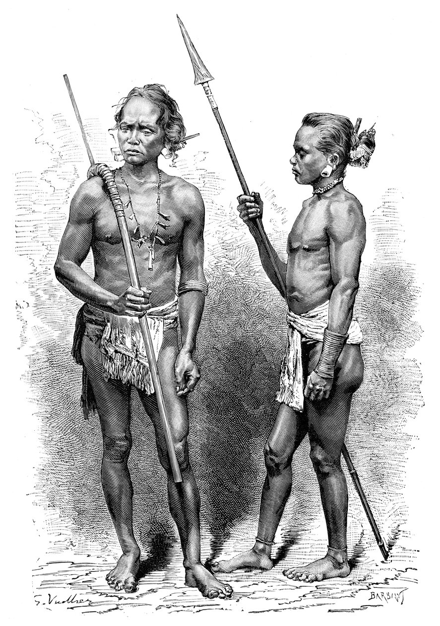 मोई लोग, इंडोनेशिया, 1895। द्वारा चार्ल्स बार्बेंट