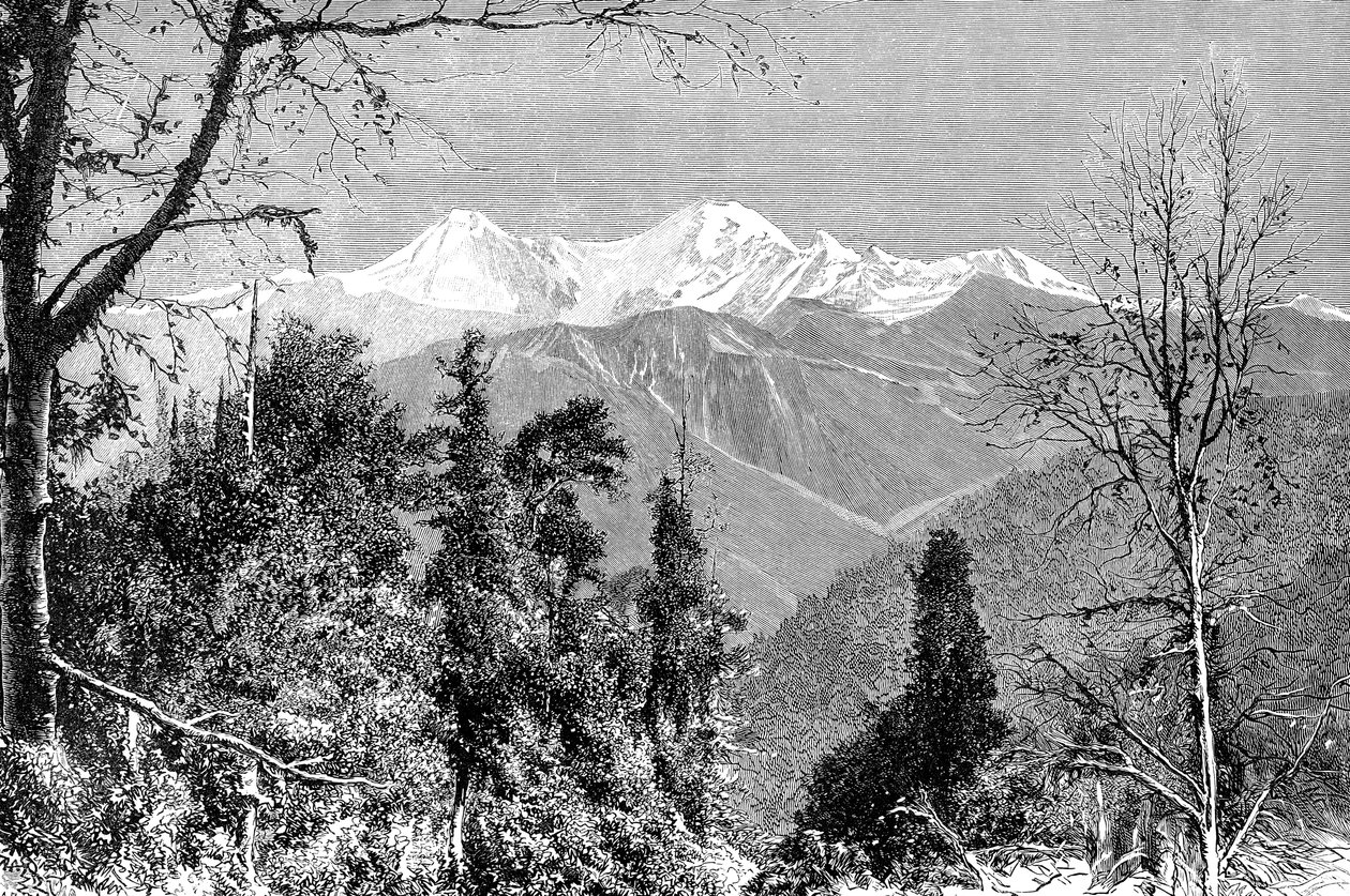 बैंडपंच पर्वत, भारत, 1895। द्वारा चार्ल्स बार्बेंट