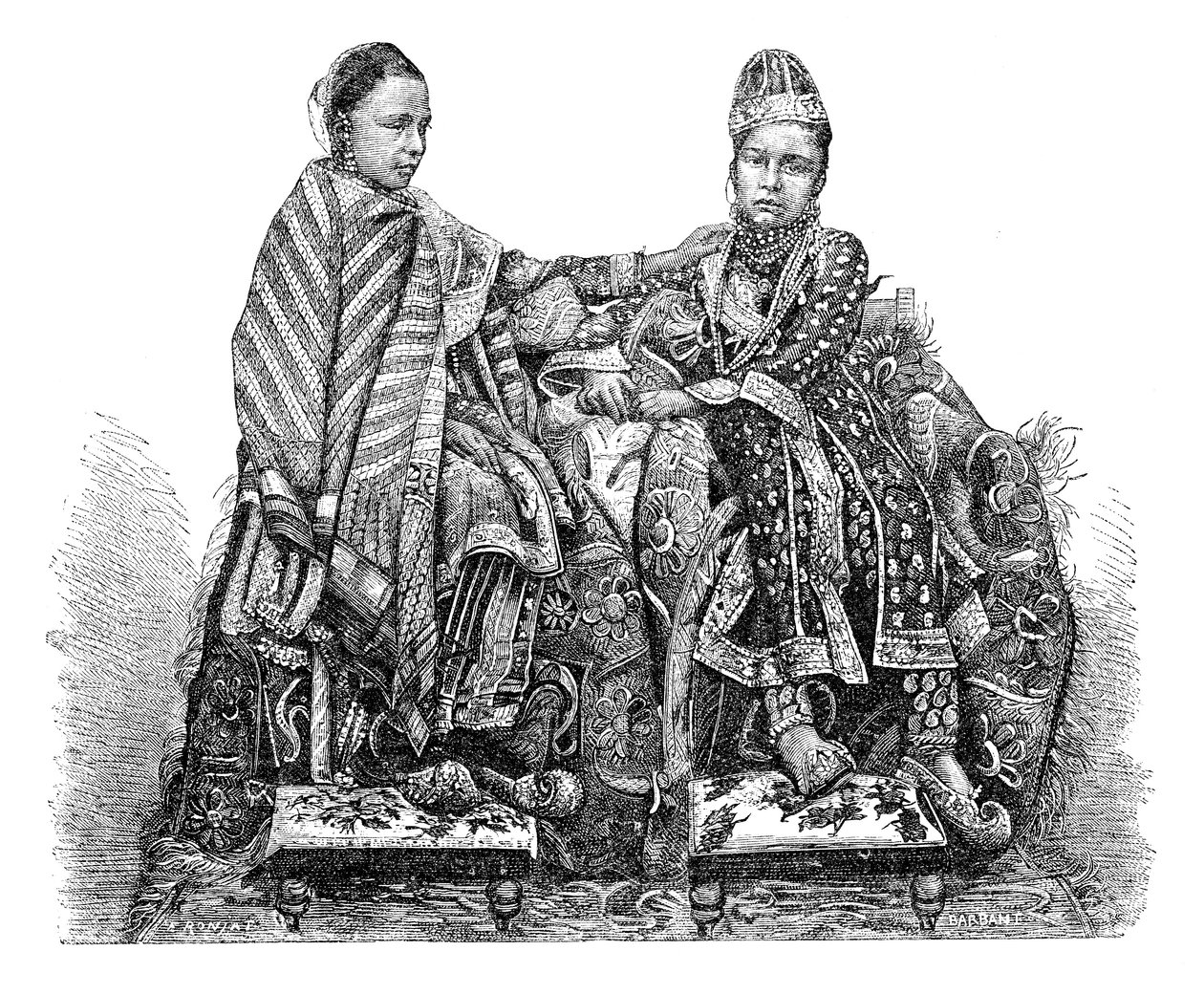 भोपाल, भारत की राजकुमारी, 1895। द्वारा चार्ल्स बार्बेंट
