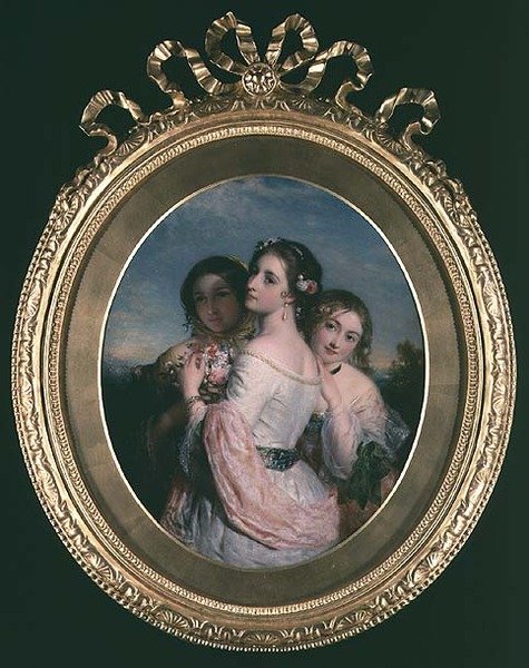 तीन सुंदरियां, c.1845 द्वारा चार्ल्स बैक्सटर