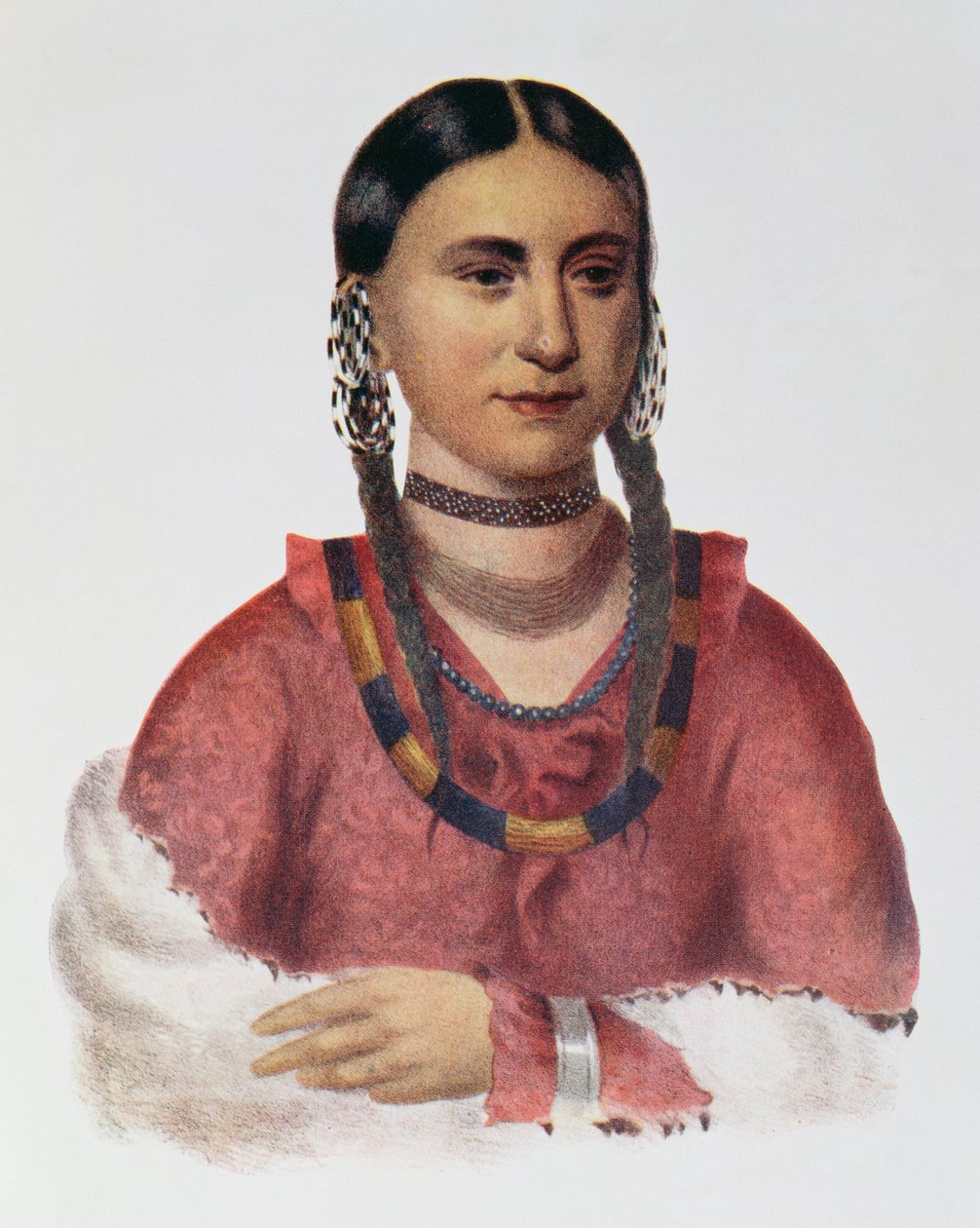 हेने हुदजुहिनी या &39;ईगल ऑफ डिलाइट&39;, थॉमस एल मैककेनी और जेम्स हॉल, पब द्वारा &39;द इंडियन ट्राइब्स ऑफ नॉर्थ अमेरिका, वॉल्यूम 1&39; से चित्रण। जॉन ग्रांट द्वारा द्वारा चार्ल्स बर्ड किंग