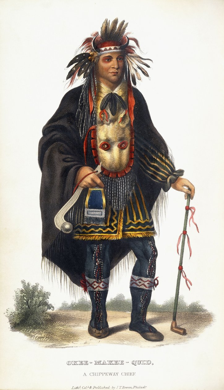 ओकी-मेक-क्विड, ए चिपवे प्रमुख, 1854 द्वारा चार्ल्स बर्ड किंग