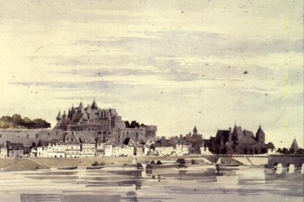 Amboise, फ्रांस का दृश्य द्वारा चार्ल्स क्लाउड पाइन