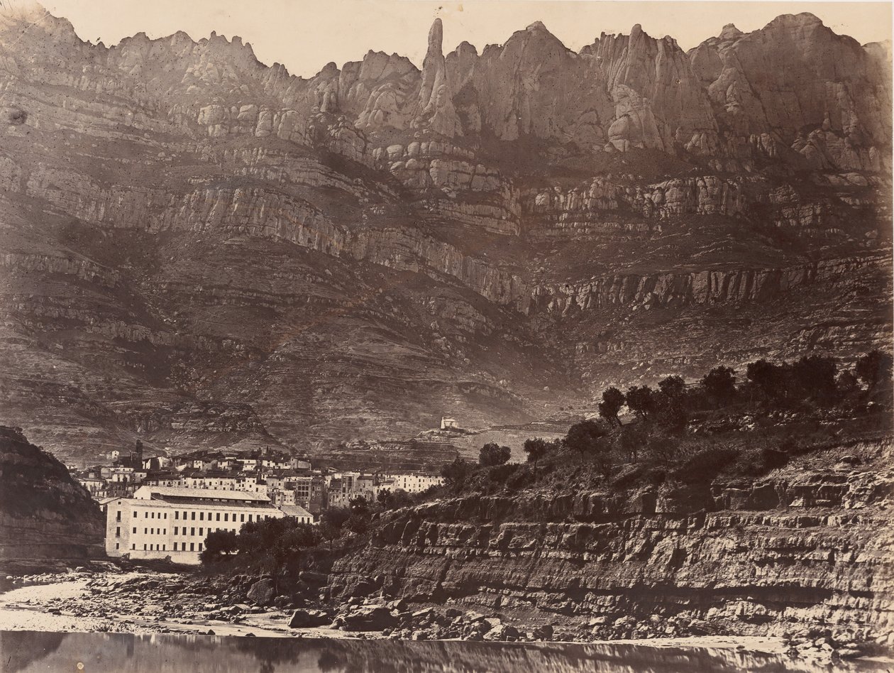मोनसेराट, मोनिस्ट्रोल से पहाड़ का सामान्य दृश्य, 1860। द्वारा चार्ल्स क्लिफोर्ड