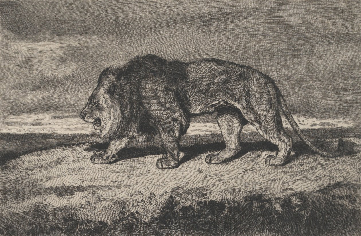लायन वॉकिंग, 1866-1897। द्वारा चार्ल्स कोर्ट्री