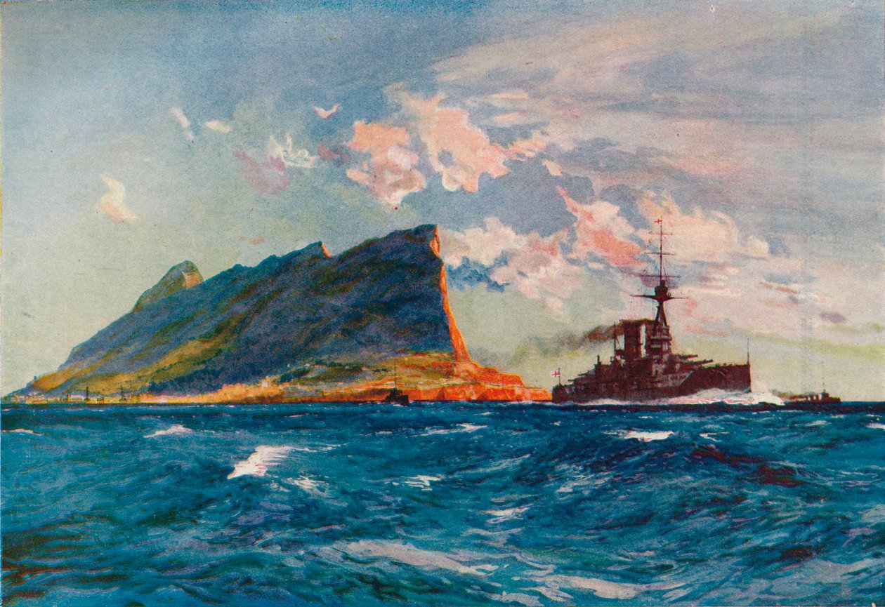 जिब्राल्टर से रानी एलिजाबेथ, c1918 1919 द्वारा चार्ल्स डिक्सन