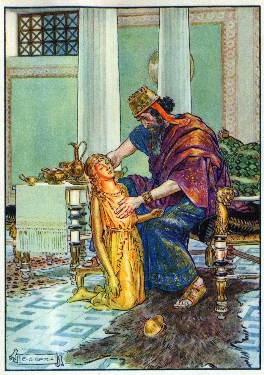 वेवरली बुक कंपनी द्वारा प्रकाशित &39;द चिल्ड्रन ऑवर: स्टोरीज़ फ्रॉम द क्लासिक्स&39; के राजा मिडास और उनकी बेटी द्वारा चार्ल्स एडमंड ब्रॉक
