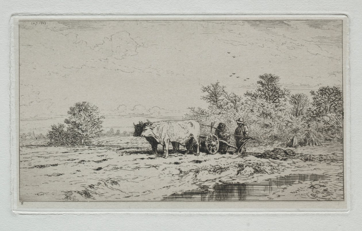 लैंडस्केप, मजदूर, 1845। द्वारा चार्ल्स एमिले जेक