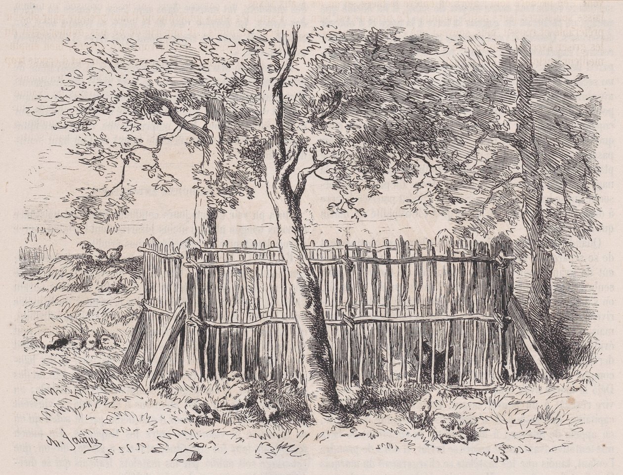 स्कूल पार्क, मैगासिन पित्तोरेस्क से, सीए। 1852. द्वारा चार्ल्स एमिले जेक