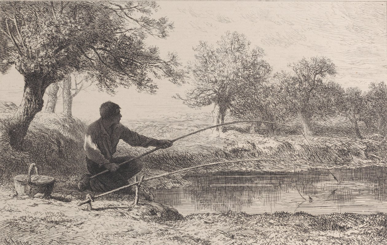 बैटफिशिंग, 1864। द्वारा चार्ल्स एमिले जेक