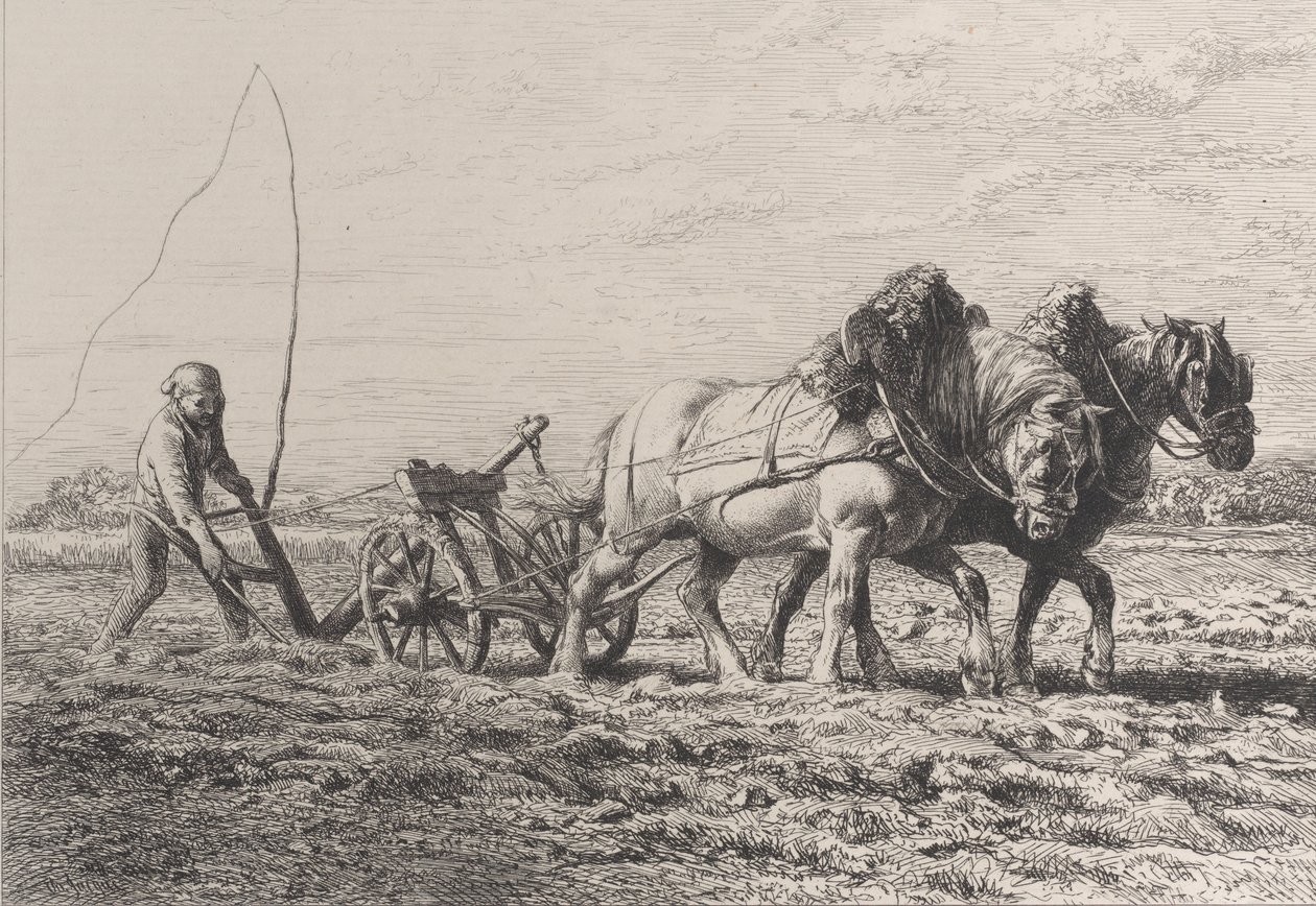 जुताई, 1864। द्वारा चार्ल्स एमिले जेक