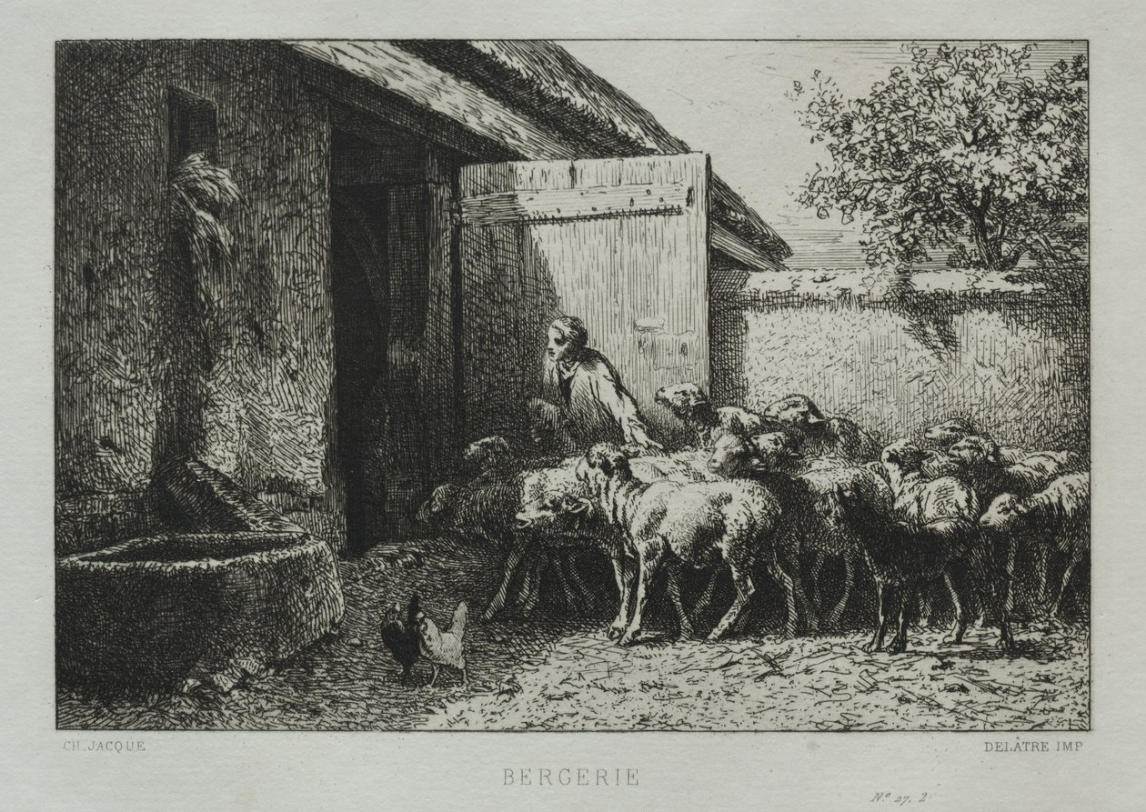 भेड़शाला। द्वारा चार्ल्स एमिले जेक