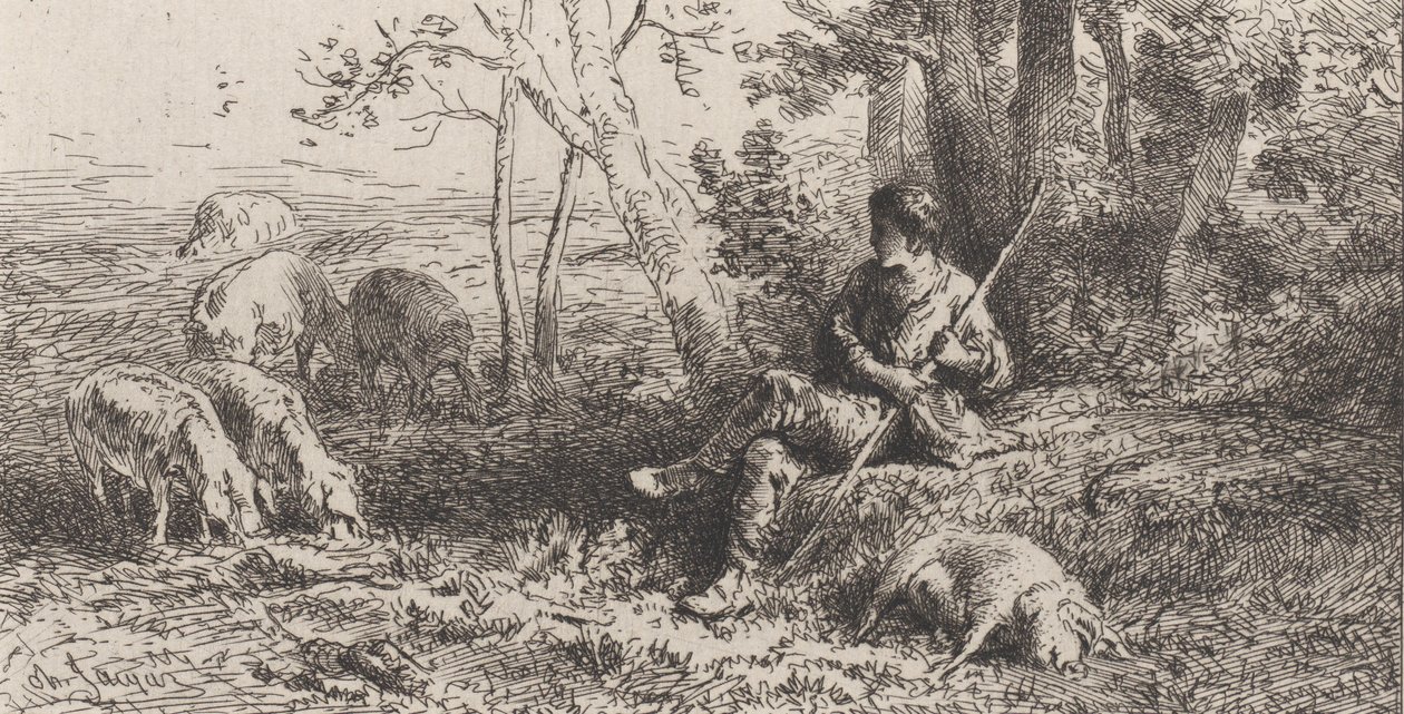 छोटा सुअर झुंड, 1864। द्वारा चार्ल्स एमिले जेक
