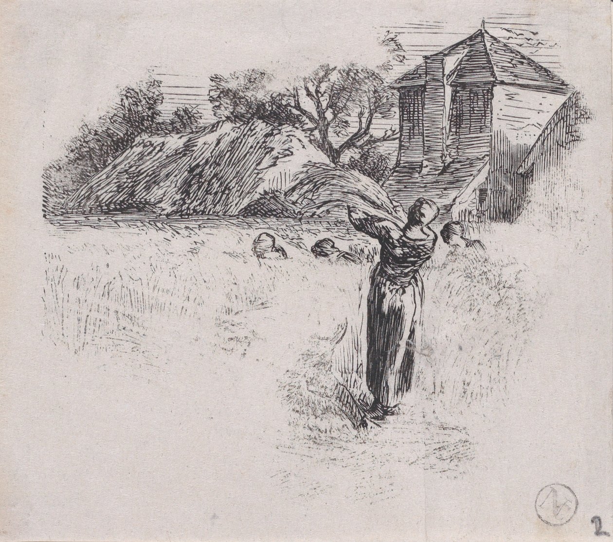 शीफ ढोने वाली महिला, सीए। 1853. द्वारा चार्ल्स एमिले जेक