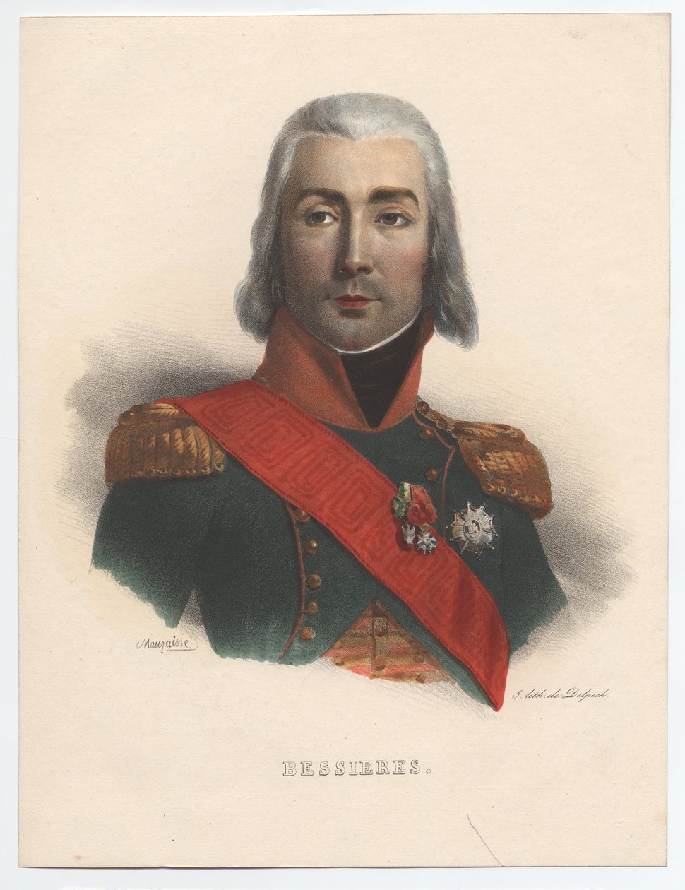 जीन-बैप्टिस्ट बेसीरेस का पोर्ट्रेट 1768-1813, फ्रांस का मार्शल, 1835 द्वारा चार्ल्स एमिल मौरिस