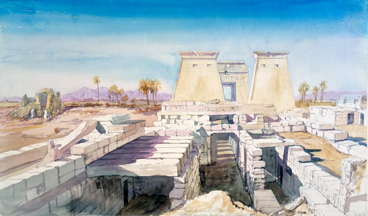 कार्नक, मिस्र, 1863 द्वारा चार्ल्स एमिल डे टूर्नेमाइन
