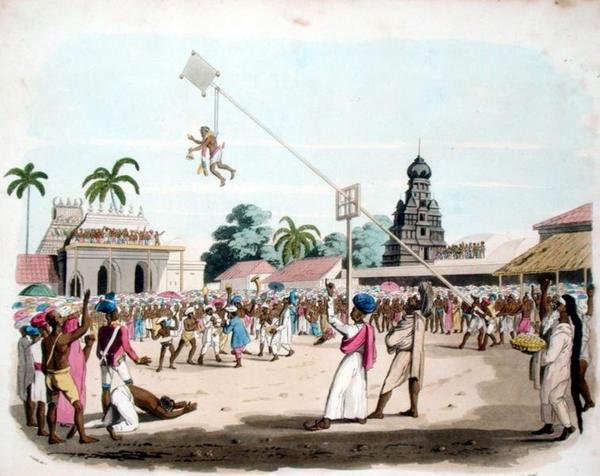 थॉमस मेडलैंड (1755-1823) द्वारा उकेरी गई 'ओरिएंटल ड्रॉइंग्स' से एक बर्बर समारोह, 1803 में प्रकाशित (कलर लिथो) द्वारा चार्ल्स एमिलियस (बाद में) सोना