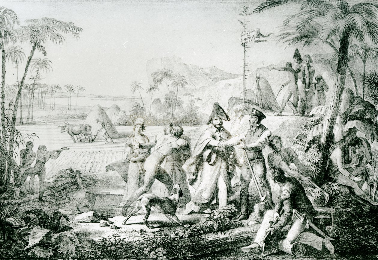 बिना खेती के केवल बियासत उगेंगे, चंपल के बारे में जनरल लेस्लेमैंड (1774-1839) के लिए दृष्टांत, 1819, रुल्मन द्वारा चार्ल्स इटियेन पियरे मोट्टे