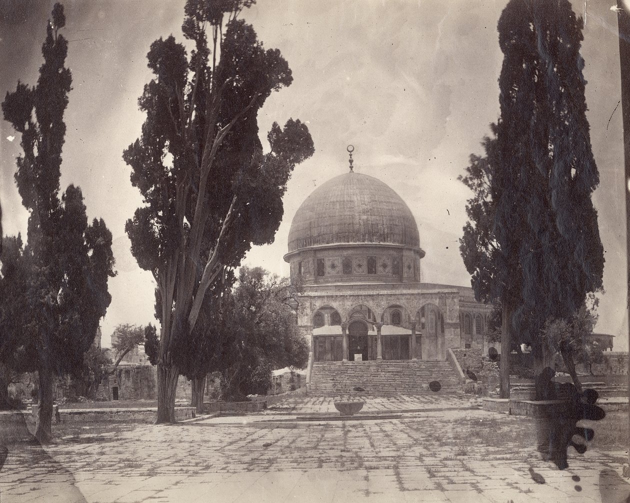 जेरूसलम में हरम अल शरीफ पर द डोम ऑफ द रॉक, 1870 से द्वारा चार्ल्स एफ। टायरविट ड्रेक
