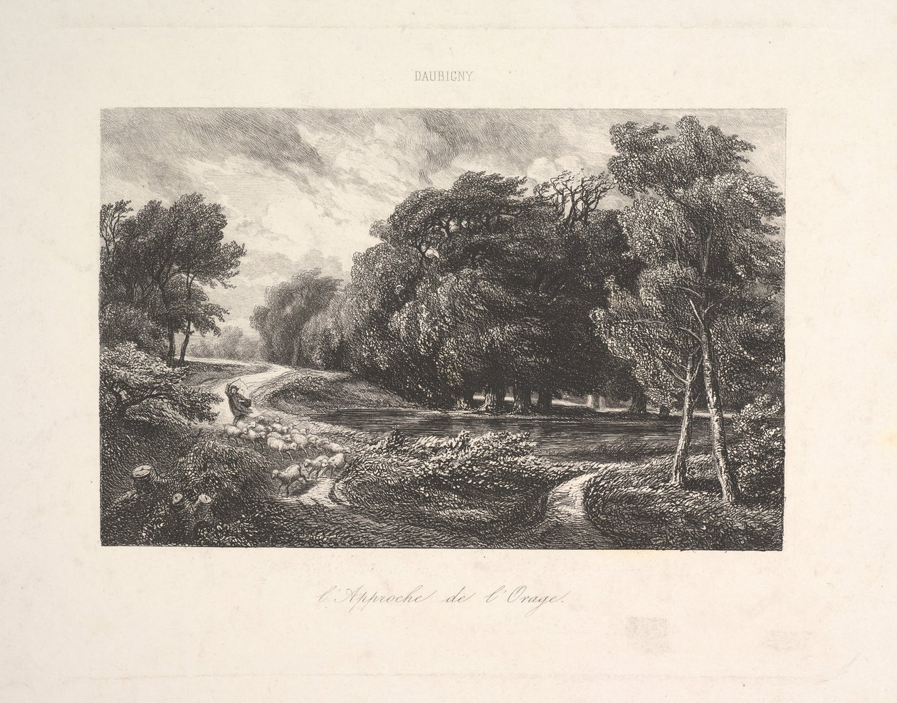 द अप्रोचिंग स्टॉर्म, 1844। द्वारा चार्ल्स फ्रेंकोइस डबगें