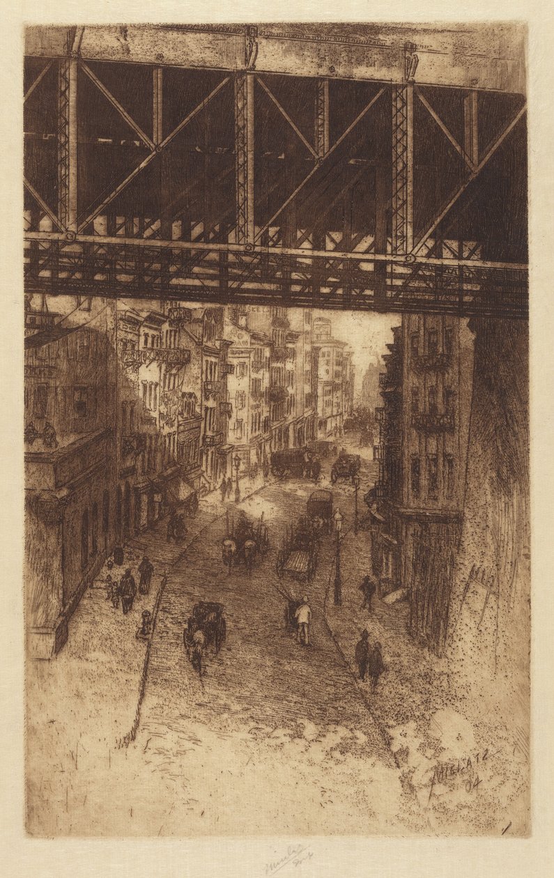चेरी स्ट्रीट, न्यूयॉर्क, 1904। द्वारा चार्ल्स फ्रेडरिक विलियम मीलाट्ज़