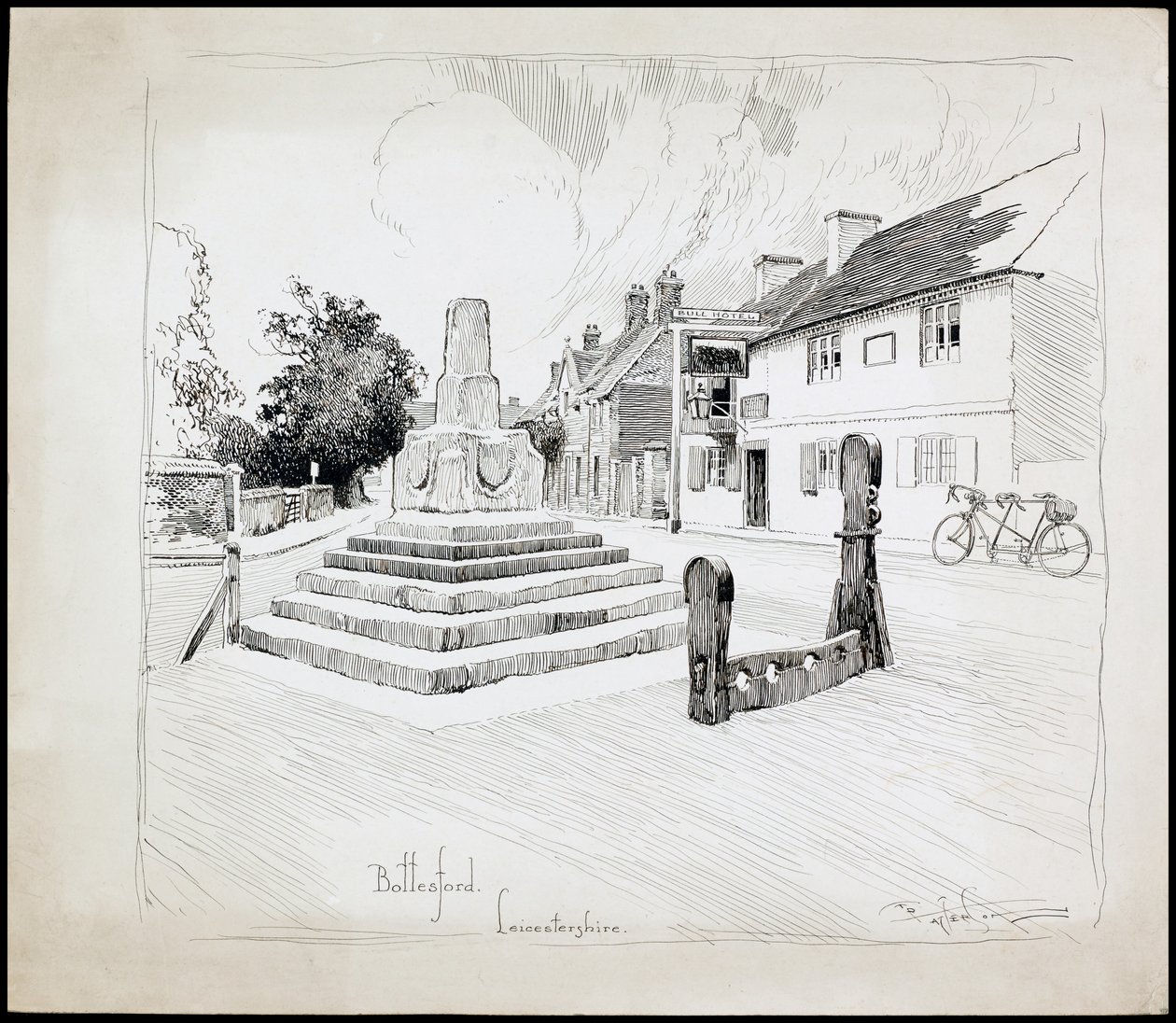 बोट्सफोर्ड मार्केट क्रॉस, लीसेस्टरशायर, 1892-1933 द्वारा चार्ल्स जॉर्ज हार्पर