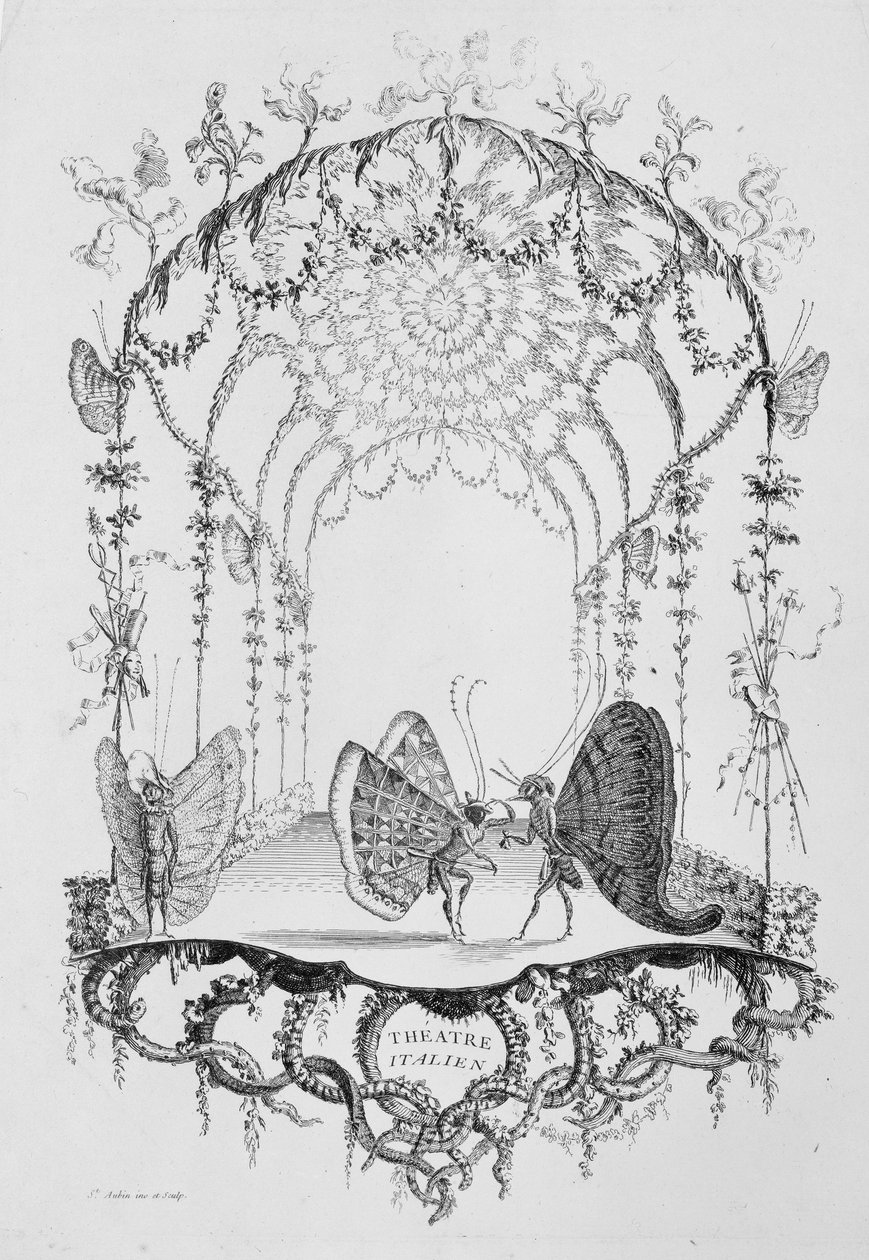 इतालवी रंगमंच Essai de Papilloneries Humaines par Saint A..., ca से इतालवी रंगमंच। 1756-60। द्वारा चार्ल्स जर्मेन डी सेंट औबिना